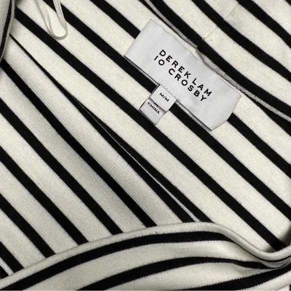 10 Crosby Derek Lam Off Shoulder Striped Top Medium - Picture 8 of 8